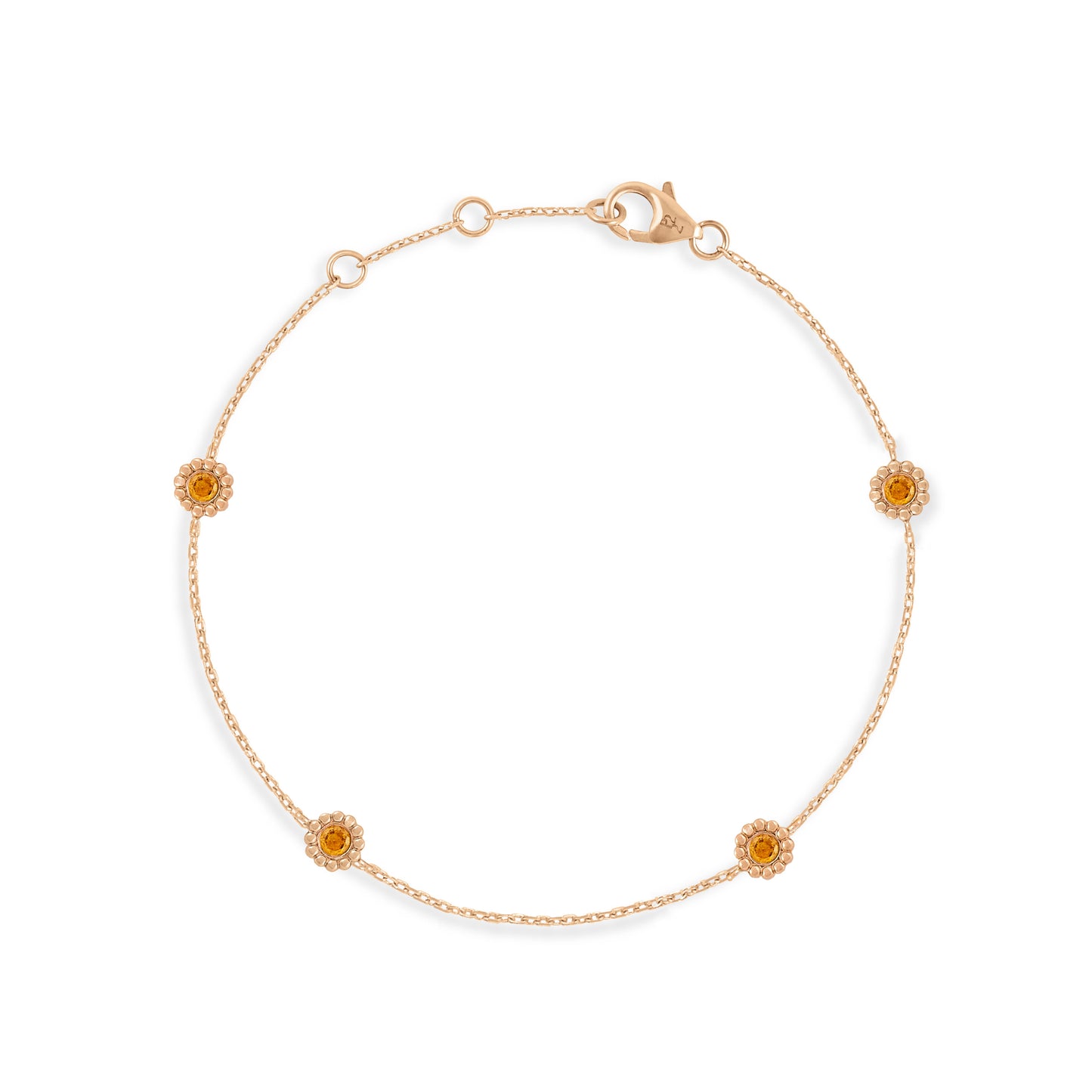 Bracelet Marguerite saphir orange