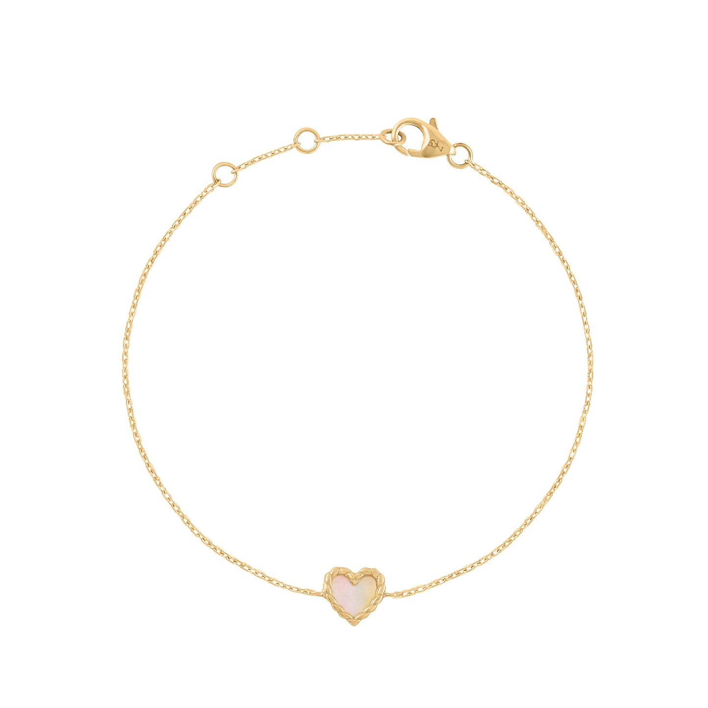 Bracelet Nuances Coeur nacre - Or jaune 18 carats