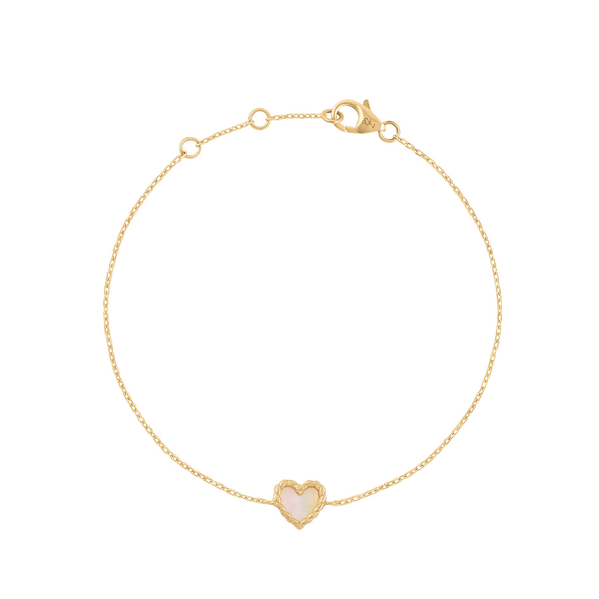 Bracelet Nuances Coeur nacre - Or jaune 18 carats