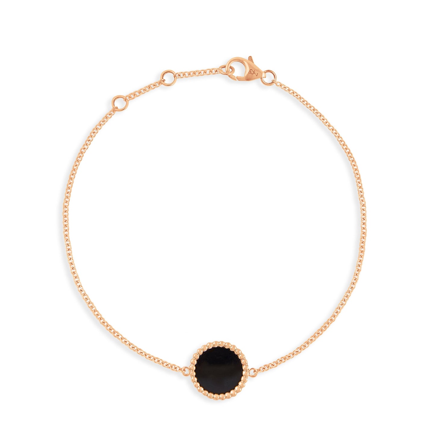 Bracelet Nuances Onyx - Or rose 18 carats