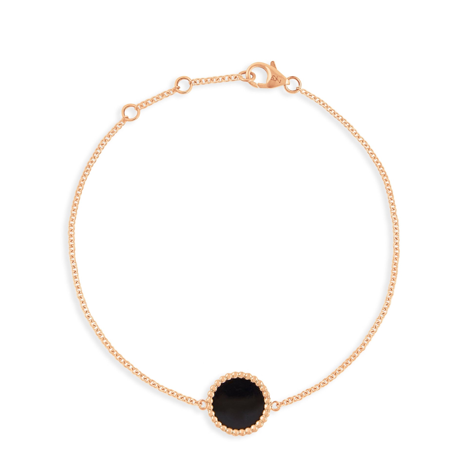 Bracelet Nuances Onyx - Or rose 18 carats