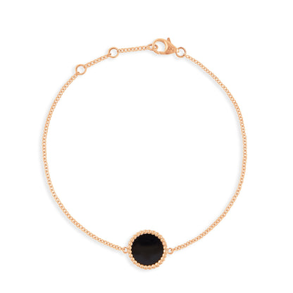 Bracelet Nuances Onyx - Or rose 18 carats