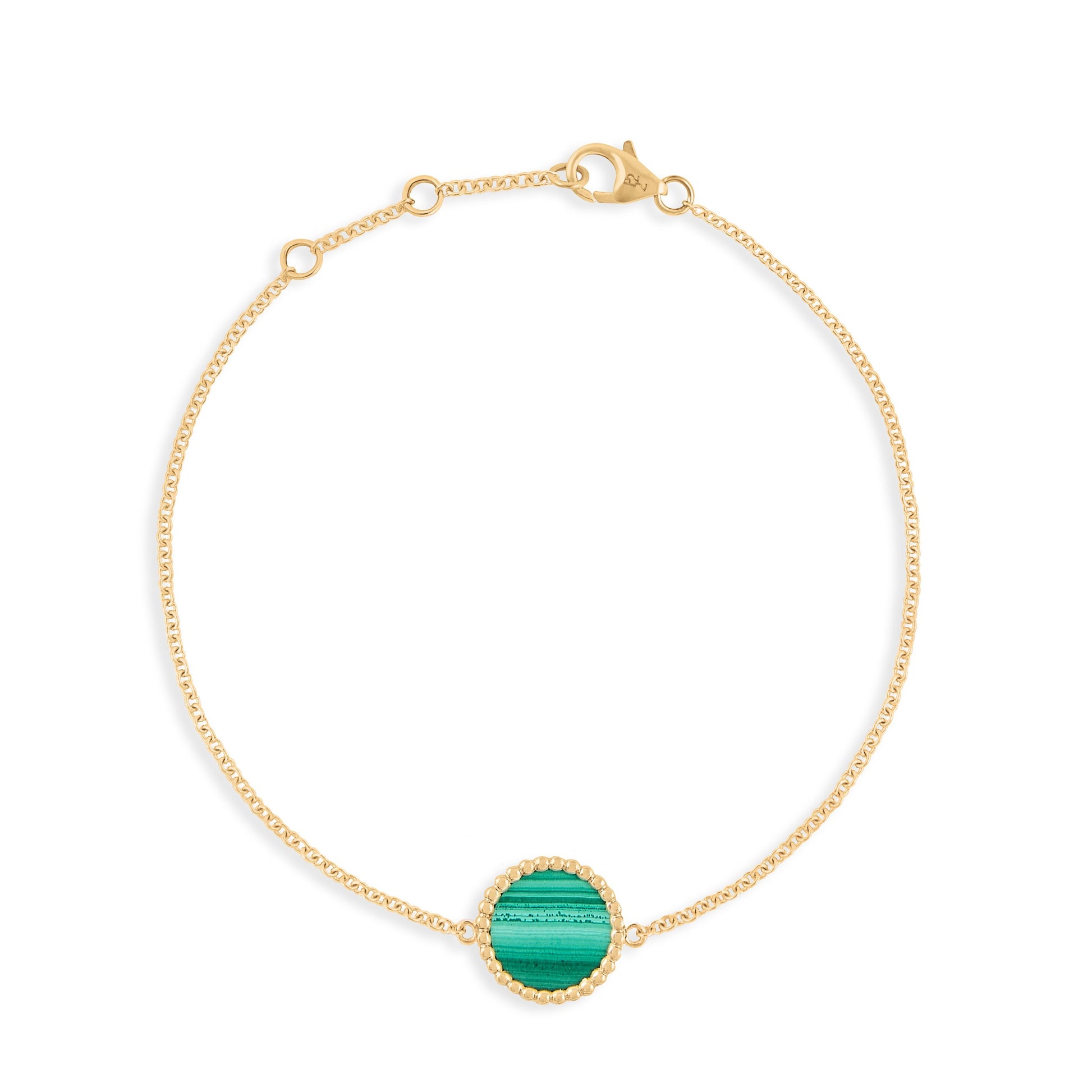 Bracelet Nuances malachite - Or jaune 18 carats