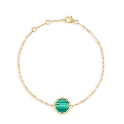Bracelet Nuances malachite - Or jaune 18 carats