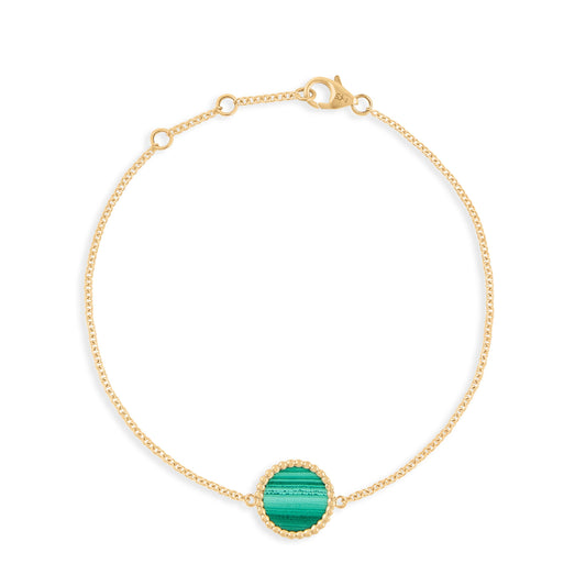 Bracelet Nuances malachite - Or jaune 18 carats