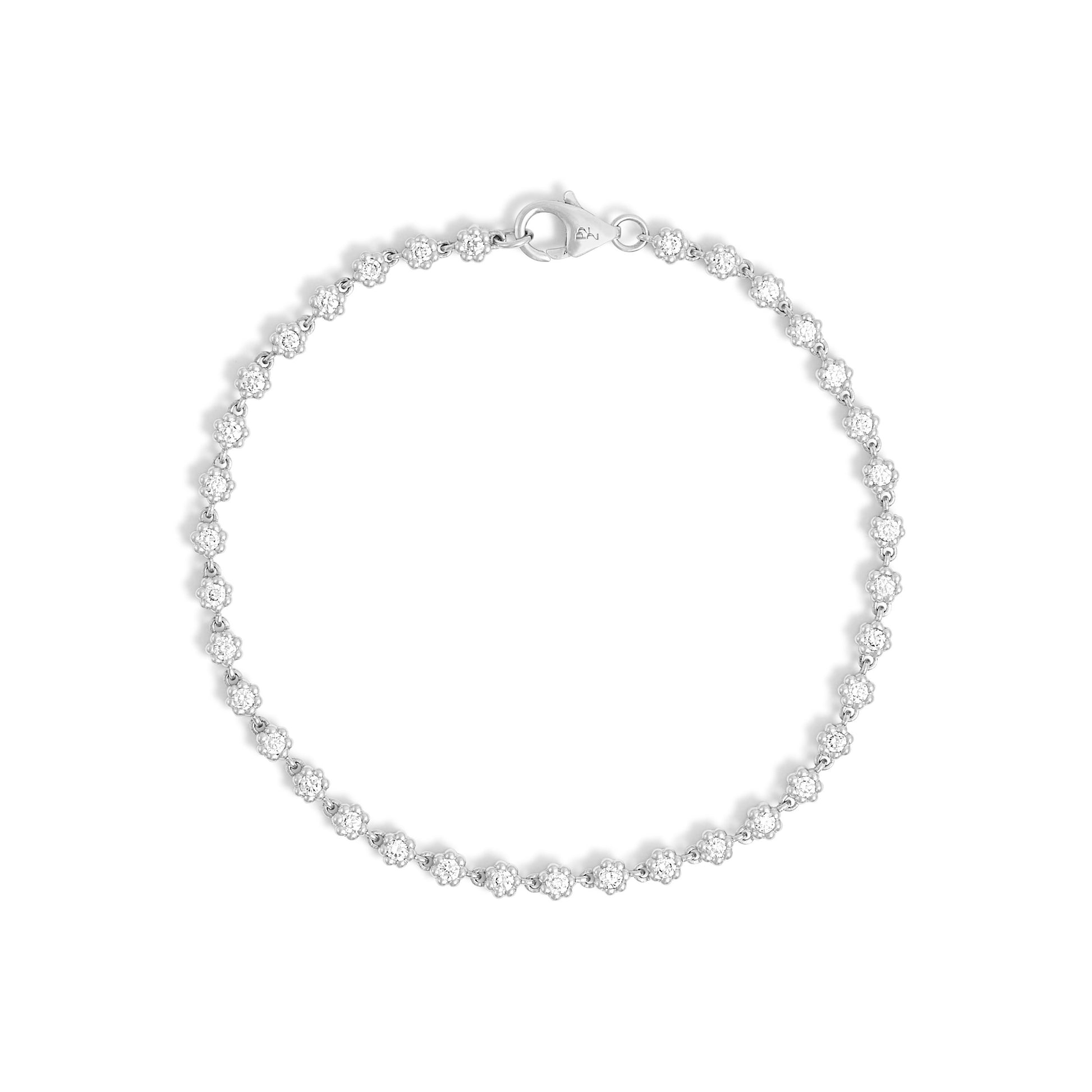 Bracelet Rivière Mini Marguerite - Or 18 carats et diamants