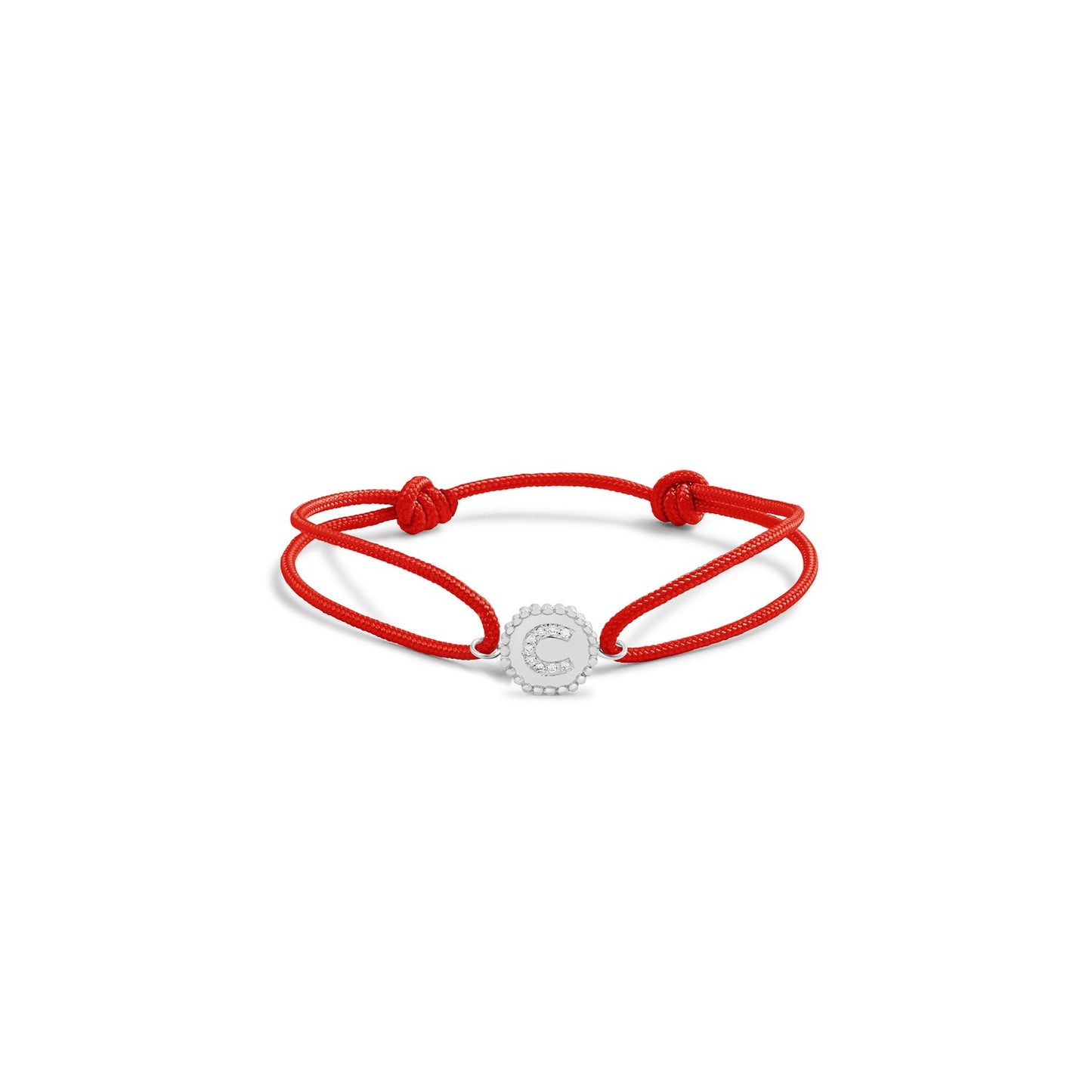 Bracelet cordon Alphabet perles d'or