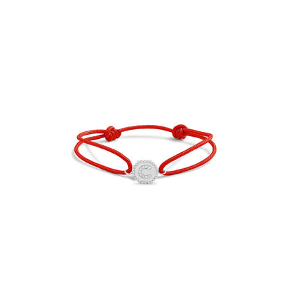 Bracelet cordon Alphabet perles d'or