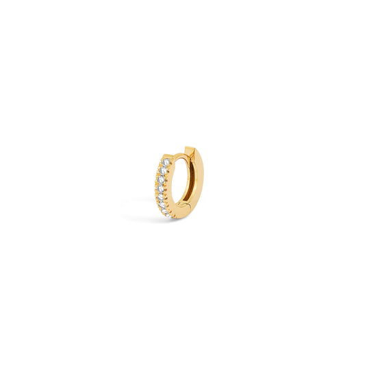 Créole Ligne Diamants - Or 18 carats et diamants