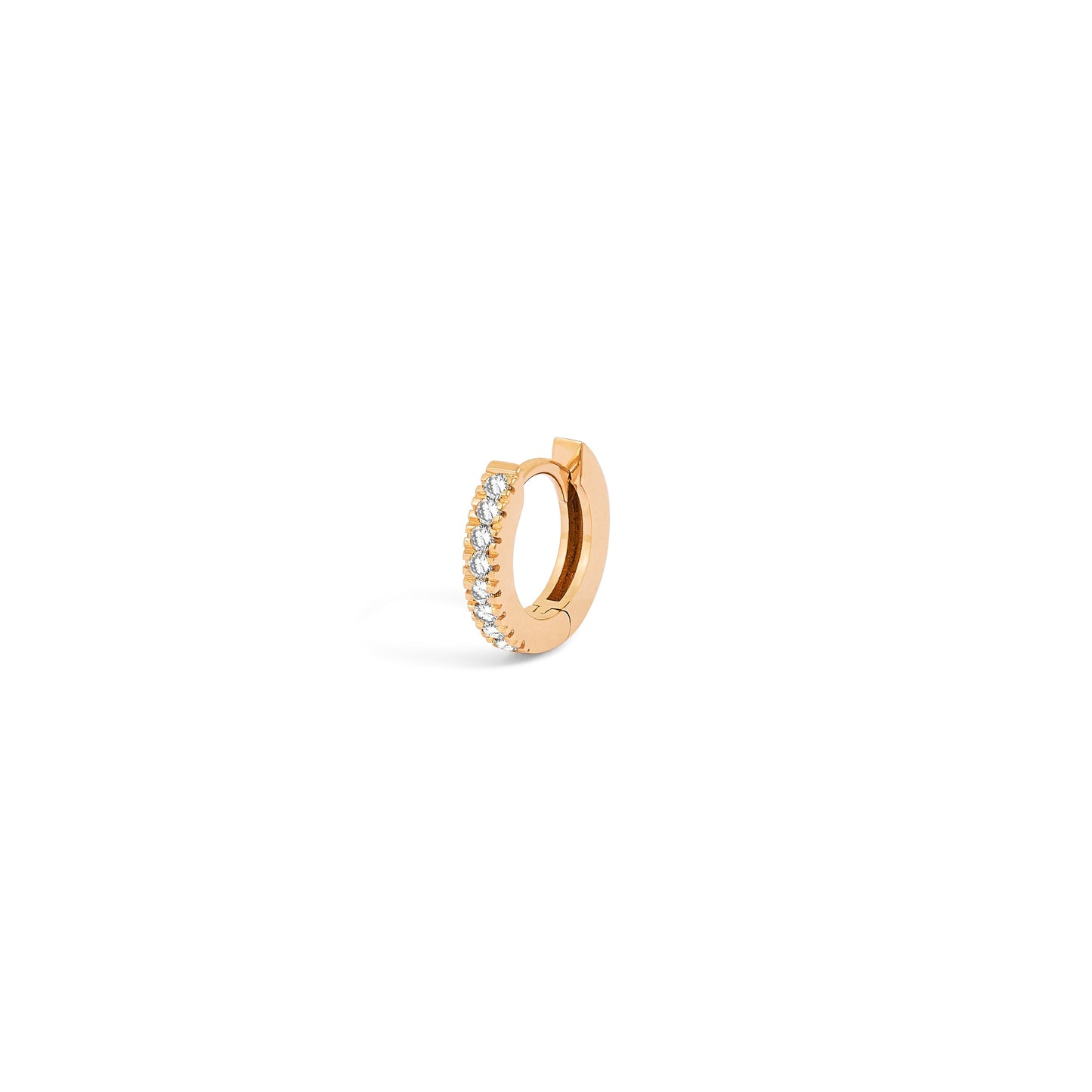 Créole Ligne Diamants - Or 18 carats et diamants
