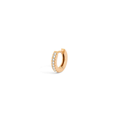 Créole Ligne Diamants - Or 18 carats et diamants