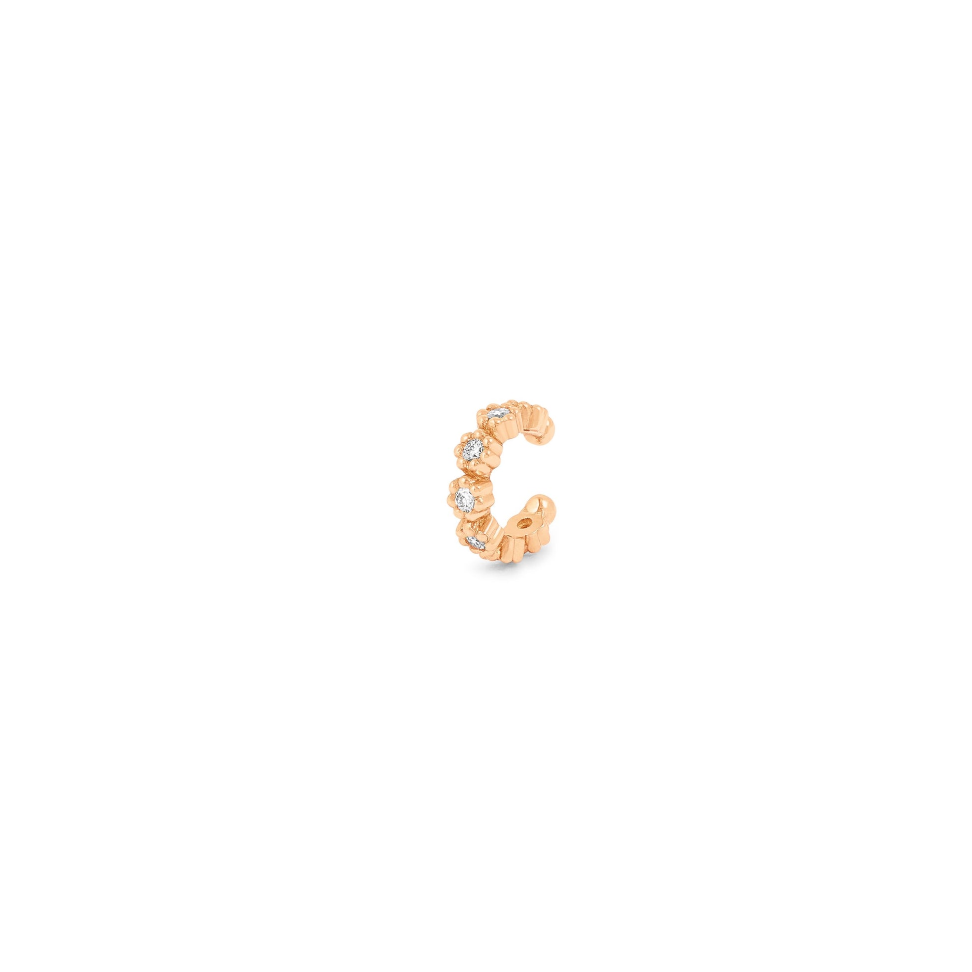 Ear cuff Mini Marguerite - Or 18 carats et diamants