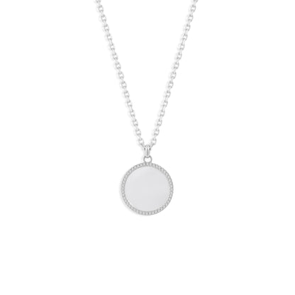 Médaille Ligne Diamants - Or 18 carats et diamants
