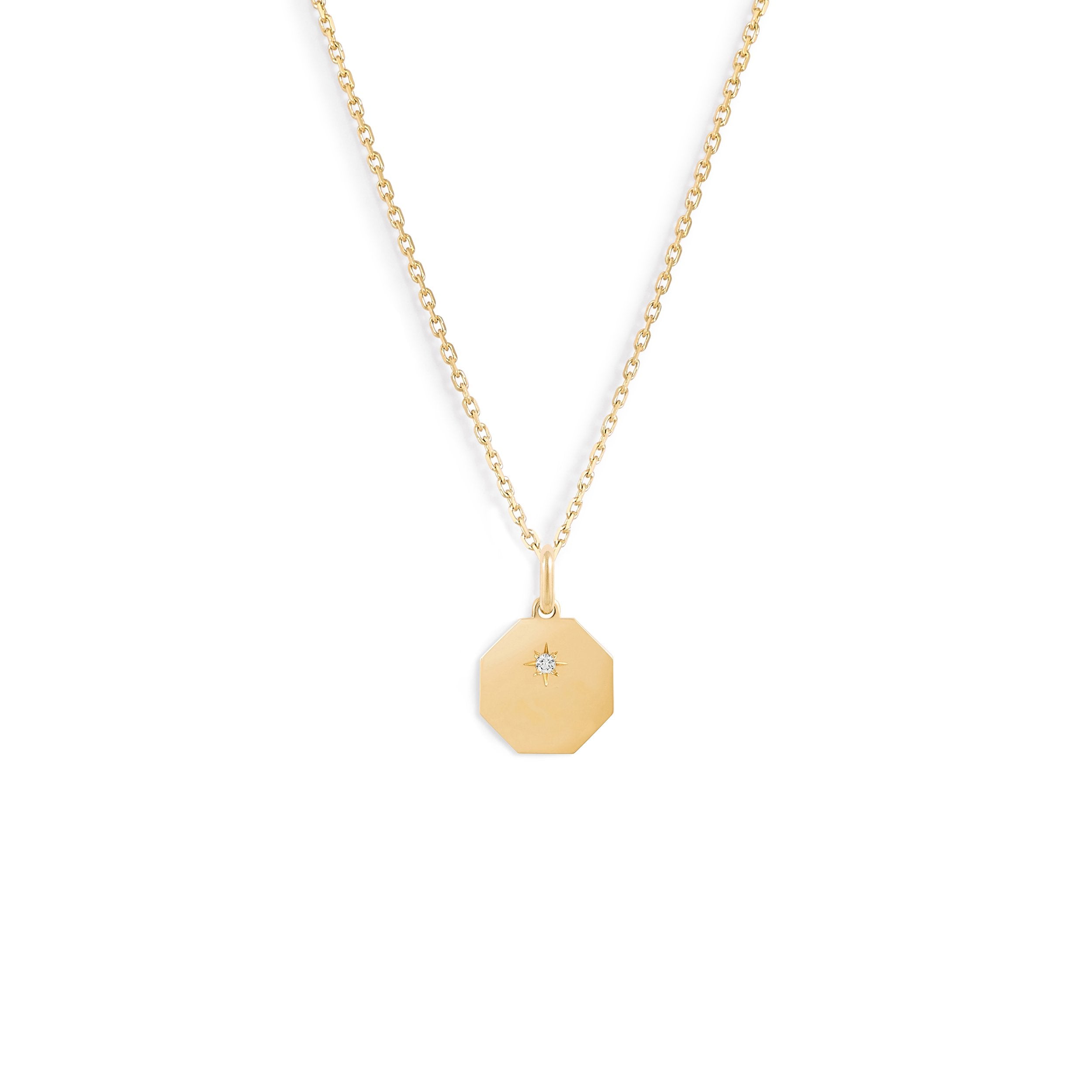 Médaille Mini Éternité - Or 18 carats et diamant