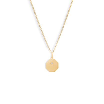 Médaille Mini Éternité - Or 18 carats et diamant