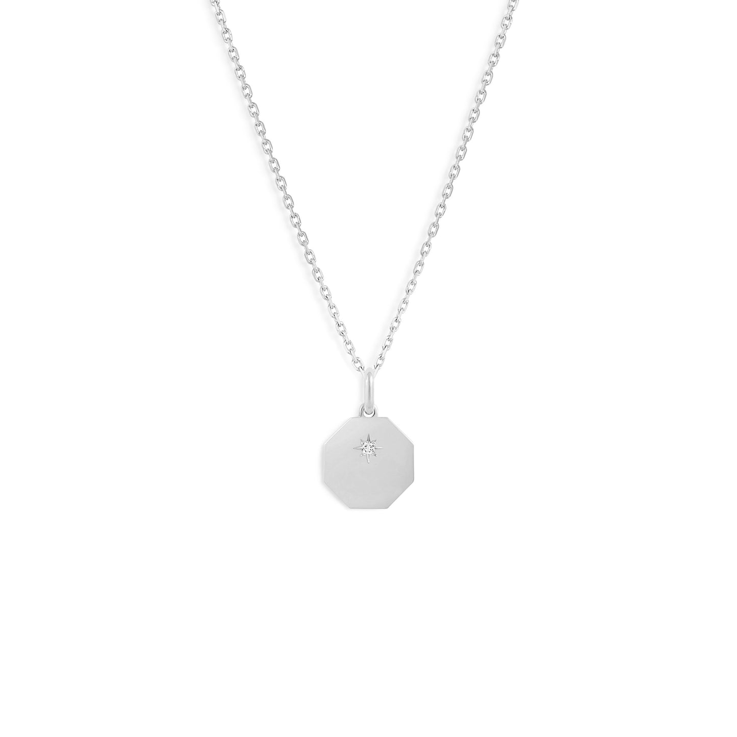 Médaille Mini Éternité - Or 18 carats et diamant