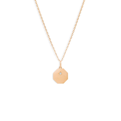 Médaille Mini Éternité - Or 18 carats et diamant