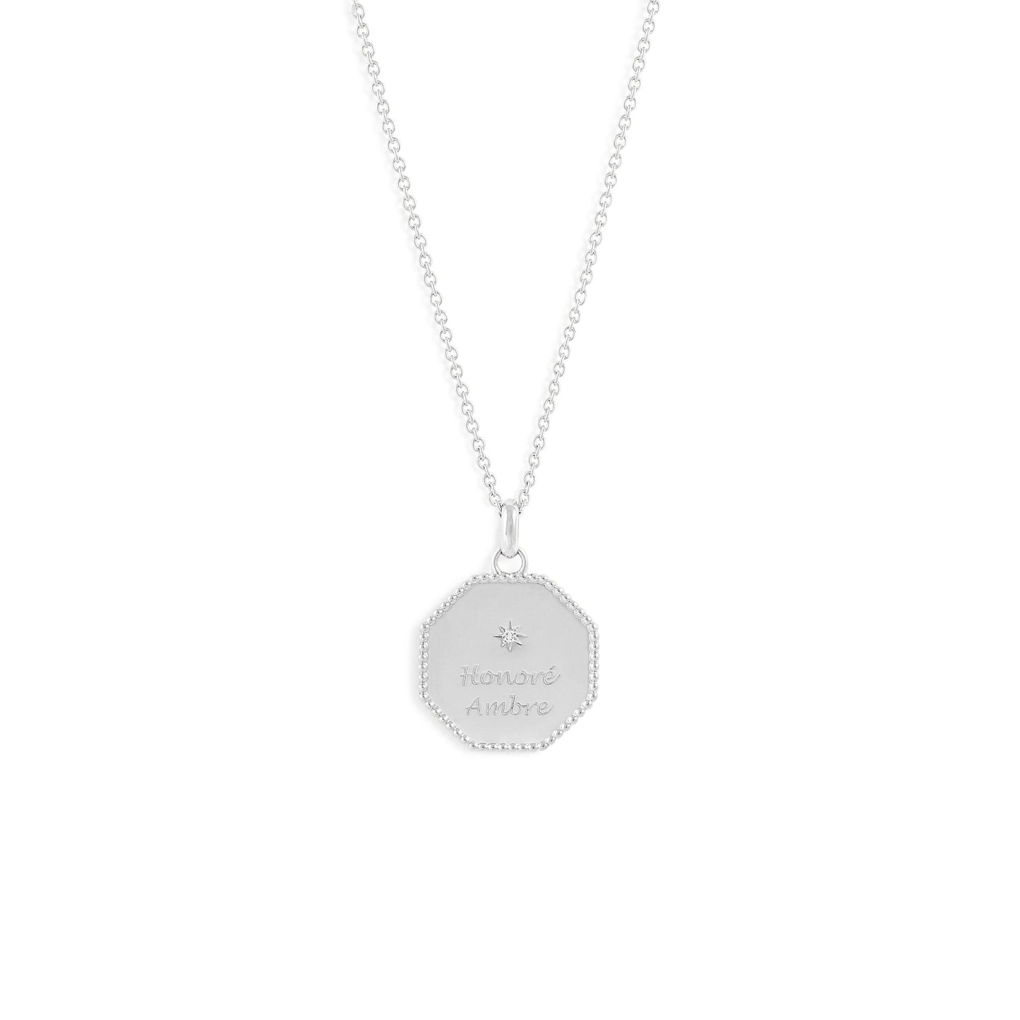 Médaille My Poinçon 22 perles d'or - Or 18 carats et diamant
