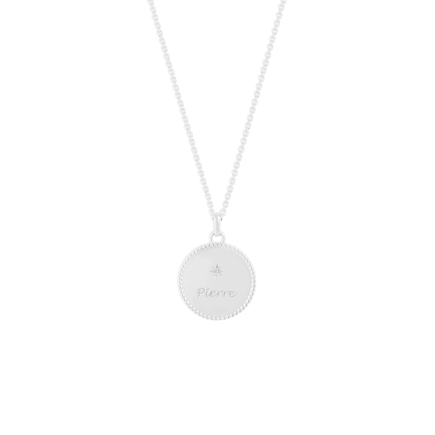 Médaille My Poinçon 22 perles d'or ronde - Or 18 carats