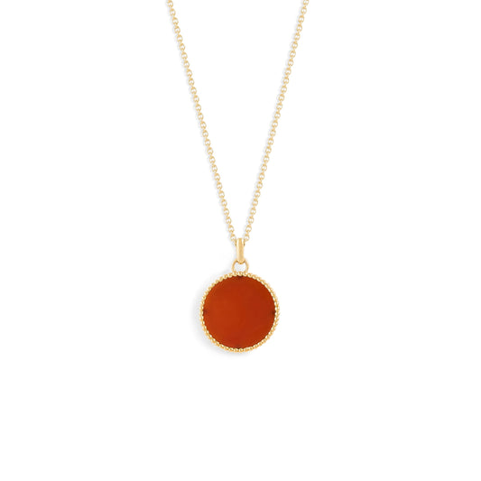 Médaille Nuances cornaline - Or 18 carats