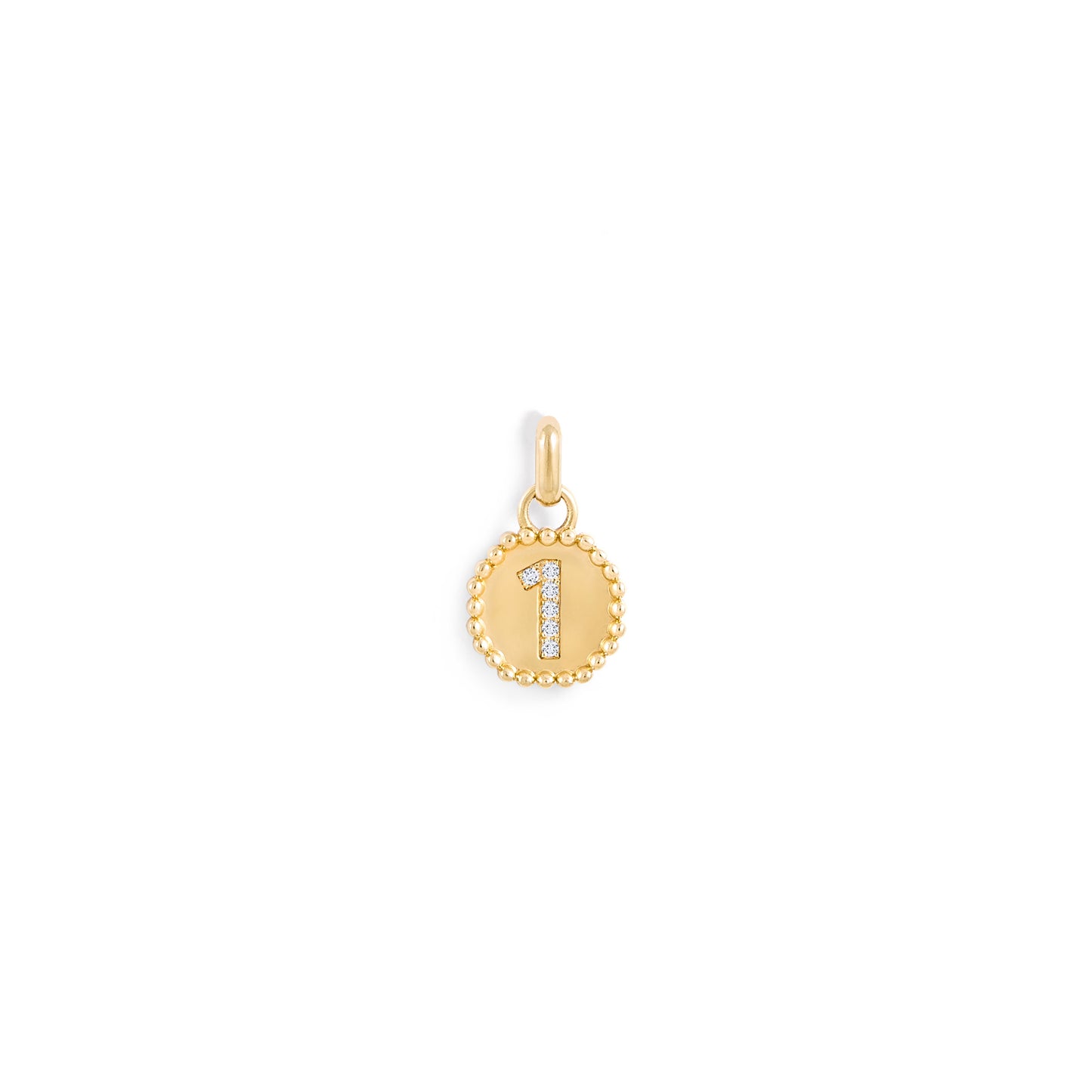 Médaille Numérologie perles d'or