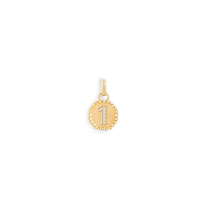 Médaille Numérologie perles d'or