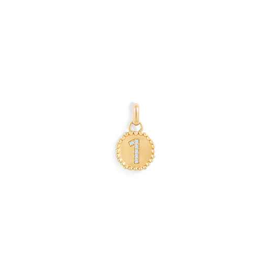 Médaille Numérologie perles d'or