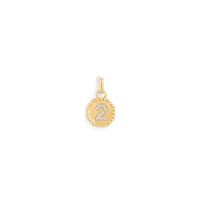 Médaille Numérologie perles d'or