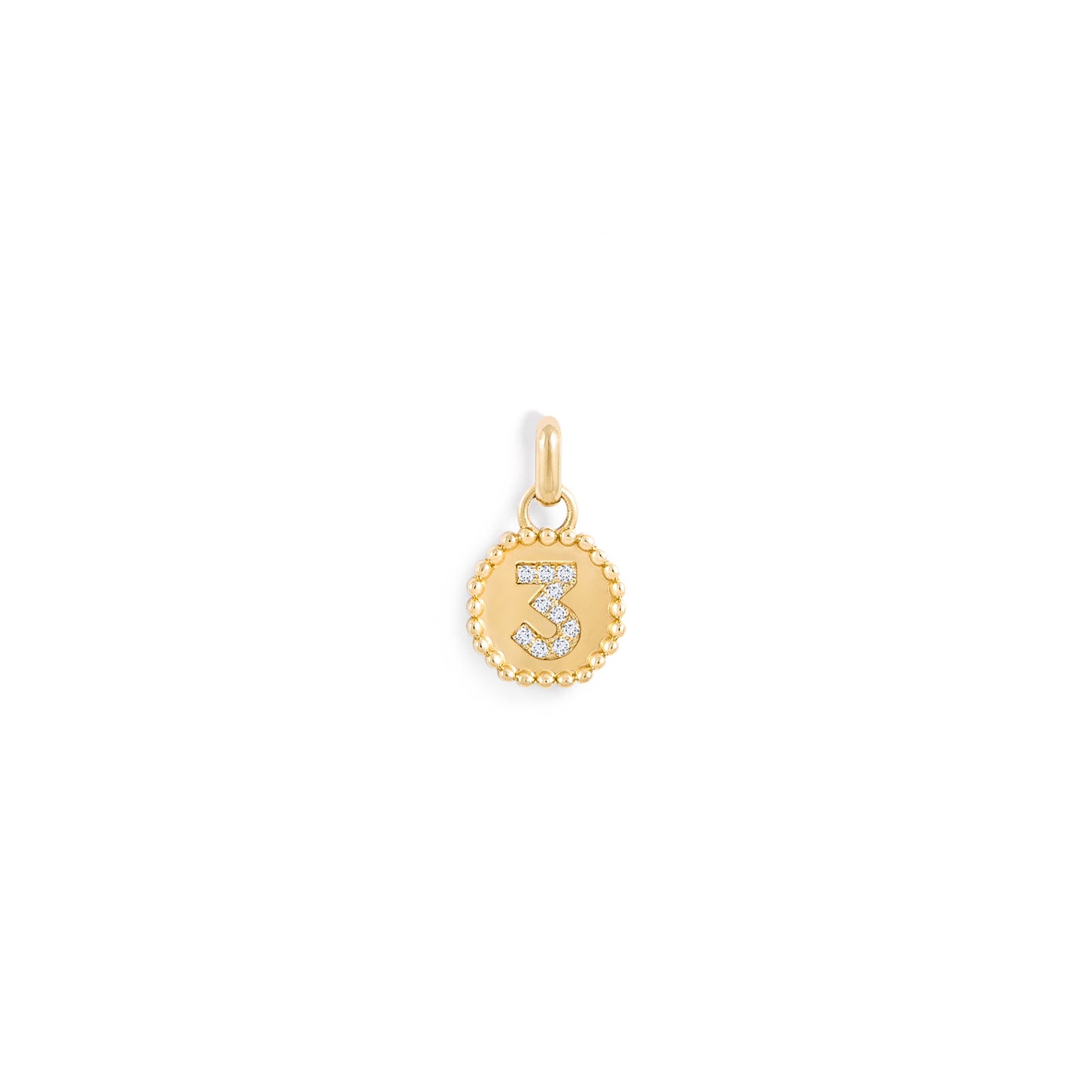 Médaille Numérologie perles d'or