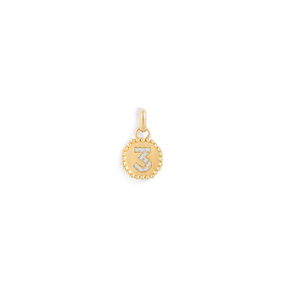 Médaille Numérologie perles d'or