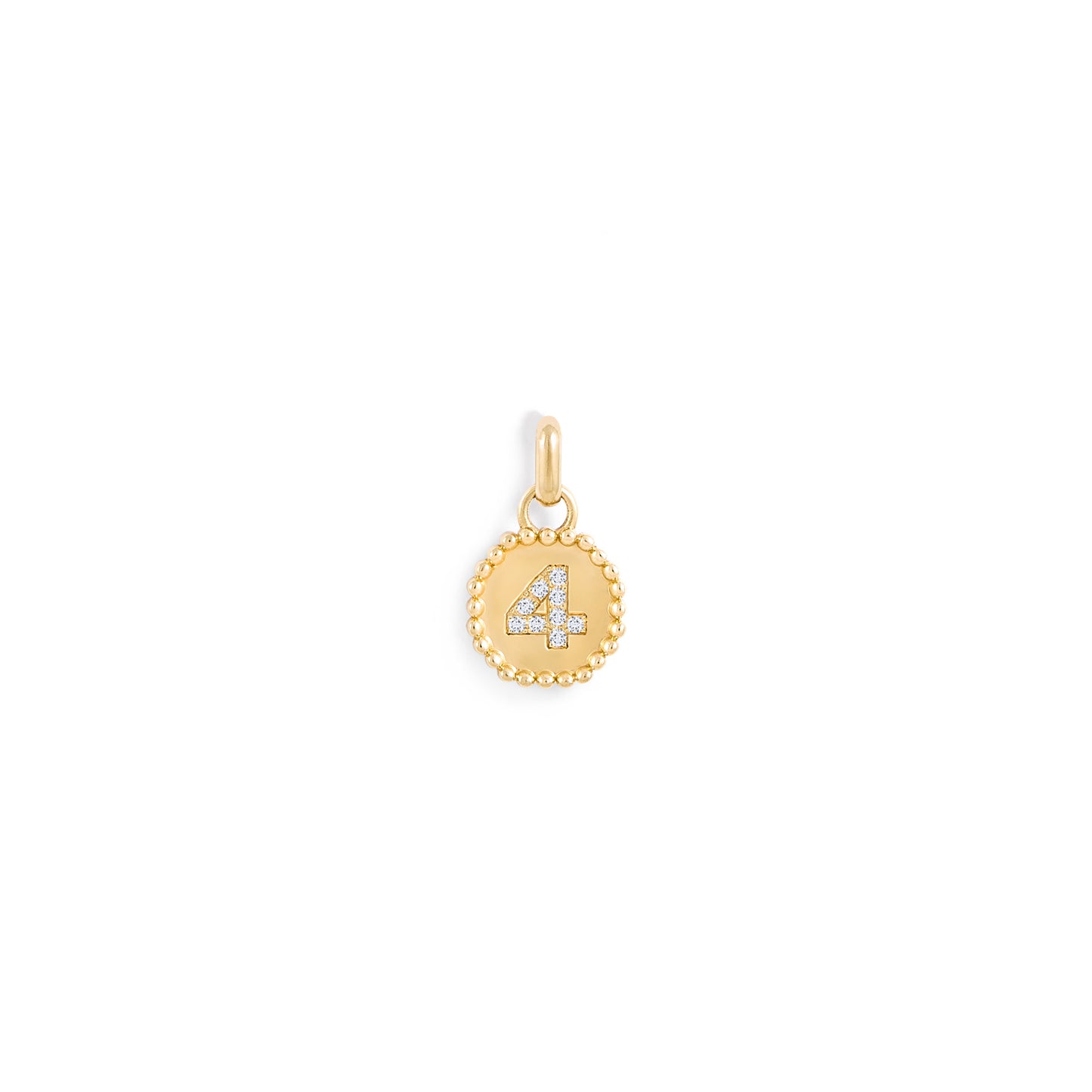 Médaille Numérologie perles d'or
