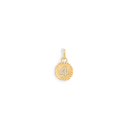 Médaille Numérologie perles d'or
