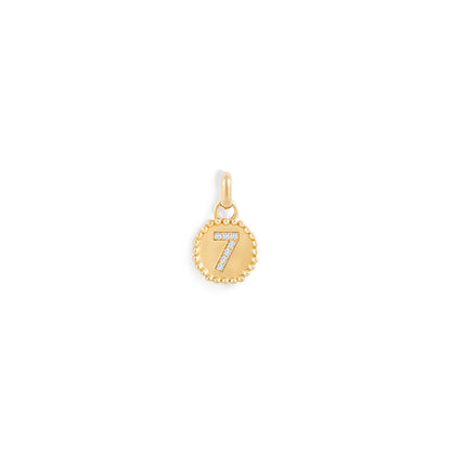 Médaille Numérologie perles d'or