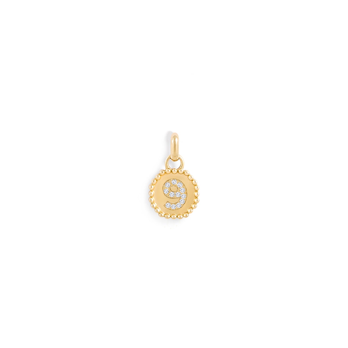 Médaille Numérologie perles d'or