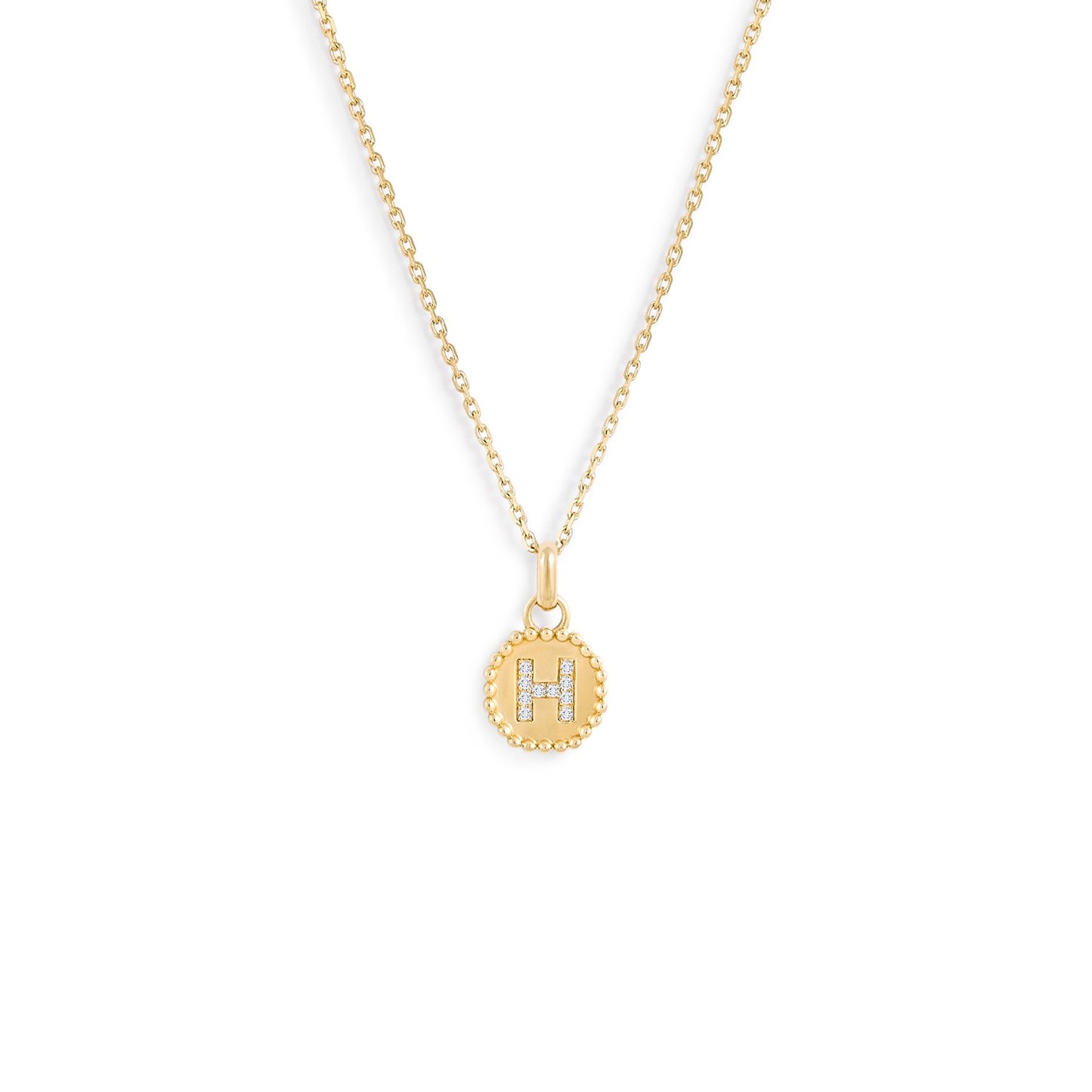 Médaille Alphabet perles d'or