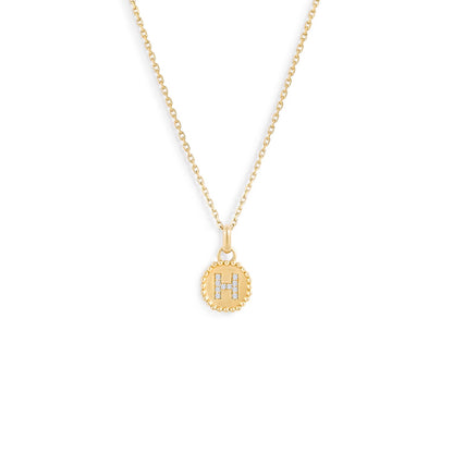 Médaille Alphabet perles d'or