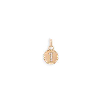 Médaille Numérologie perles d'or