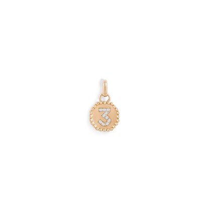 Médaille Numérologie perles d'or