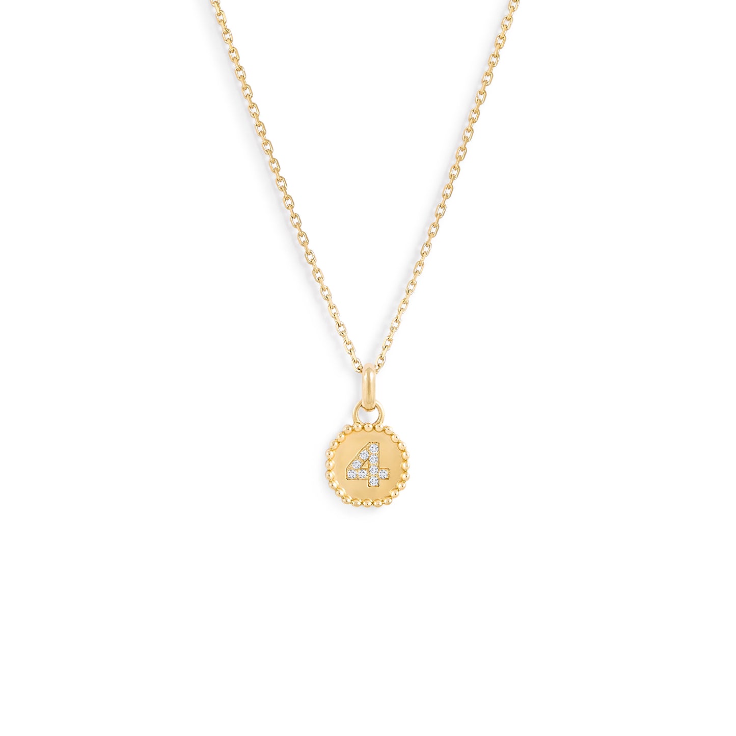 Médaille Numérologie perles d'or