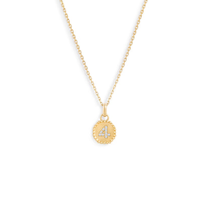 Médaille Numérologie perles d'or