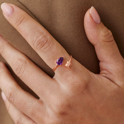 Bague P 22 améthyste