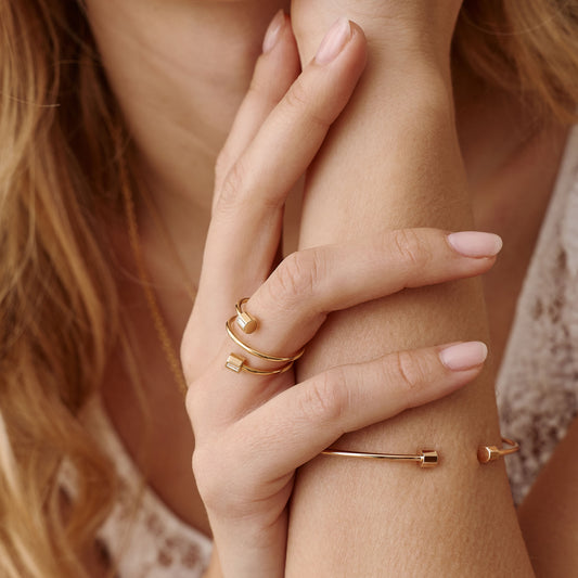 Bague P 22 Double Tour - Diamants baguettes