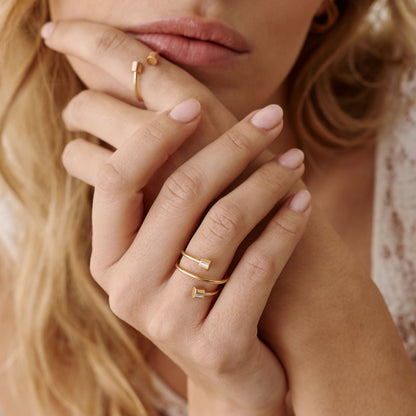 Bague P 22 Double Tour - Diamants baguettes