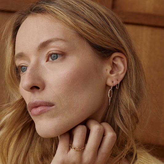 Boucles d'oreille pendantes Maillons