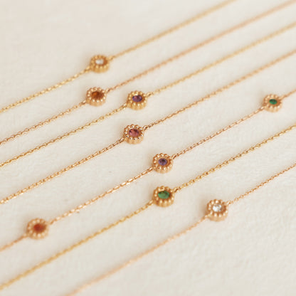 Bracelet Marguerite saphir orange