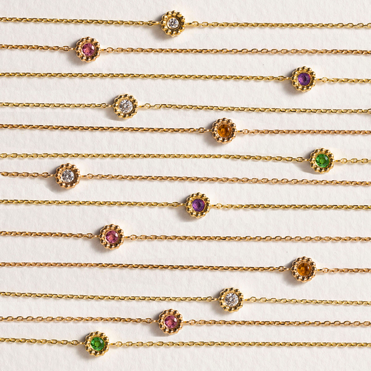 Bracelet Marguerite saphir orange