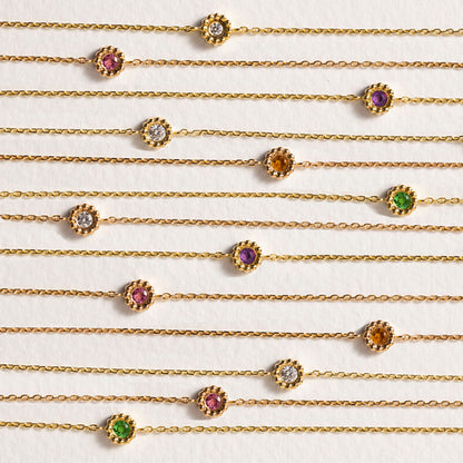 Bracelet Marguerite saphir orange