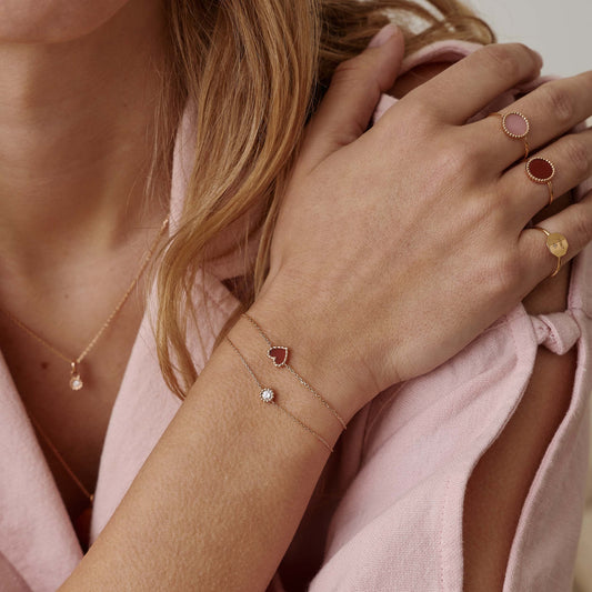 Bracelet Nuances Coeur cornaline