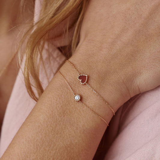 Bracelet Nuances Coeur cornaline