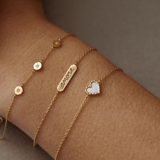 Bracelet Nuances Coeur nacre